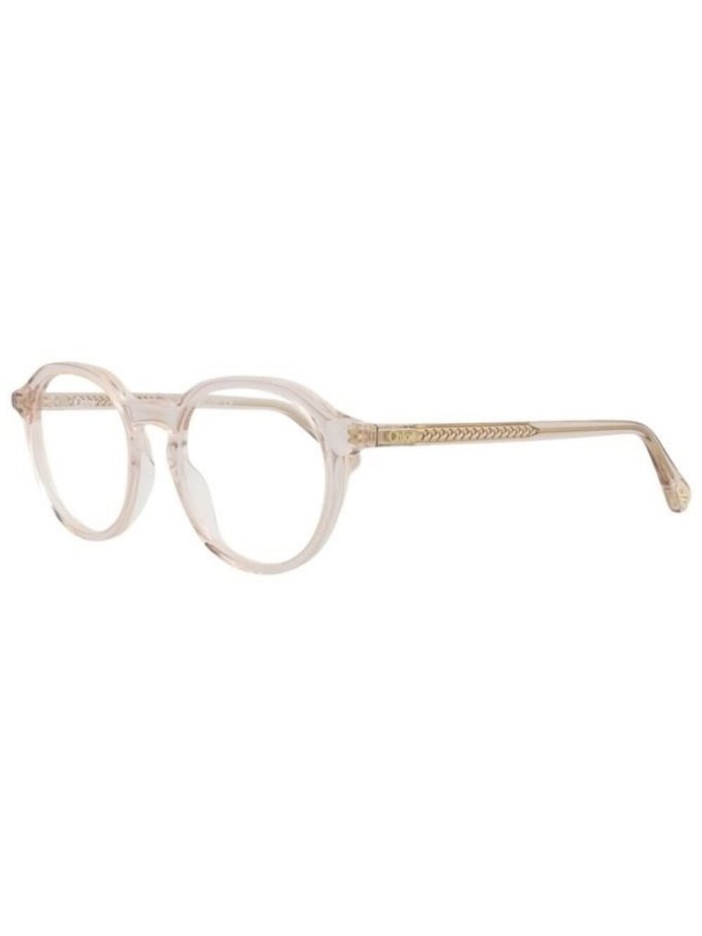 New Chloé Womens Round/Oval Pink Pink Transparent Fashion Designer Eyeglasses